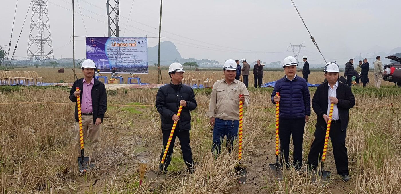 Nghi thức động thổ dự án đường dây 220KV Hà Đông – Phủ Lý